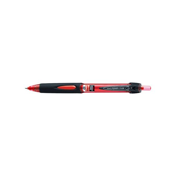 三菱鉛筆 油性ボールペン 加圧ボールペン パワータンク インク色 赤 ボール径0.7mm