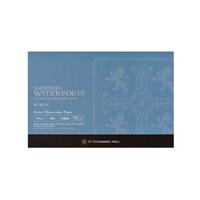WATERFORD ウォーターフォード 水彩紙 ホワイト・ブロック 細目 EHBH-SM 227×158mm 300g/m2 コットン100％ 12枚綴じ