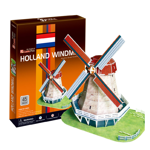 3D 立体パズル オランダの風車