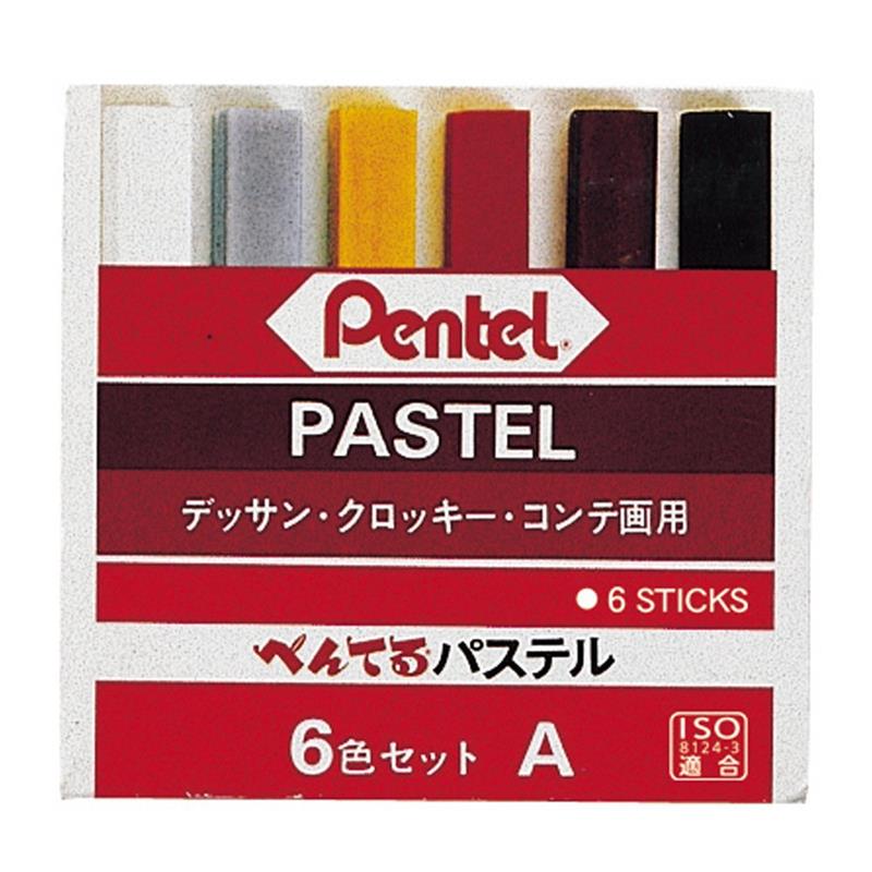 Pentel ぺんてる パステル 6色セット Aタイプ D