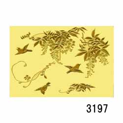 蒔絵シール [No.3197] 藤に鳥