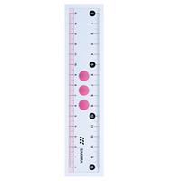 小学生文具 くぼみに指を当ててまっすぐ線を引ける 直線定規 15cm ピンク