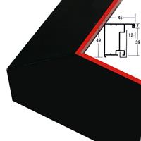 仮縁 フラット45 M100 黒×赤