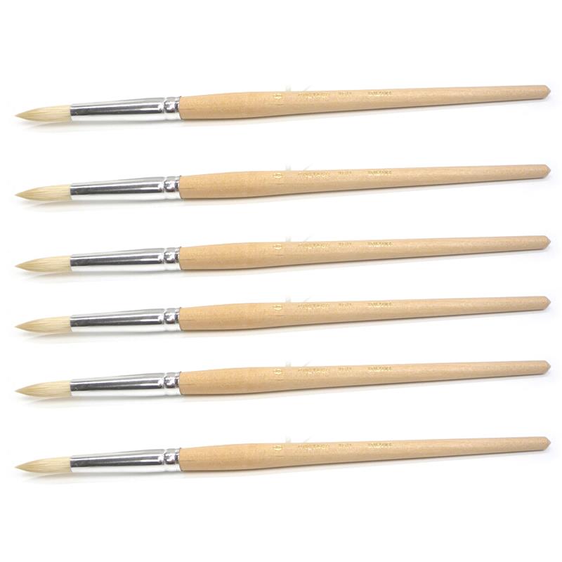 クレテージュ油彩筆シリーズ70 ショートタイプ ラウンド6号 6本セット