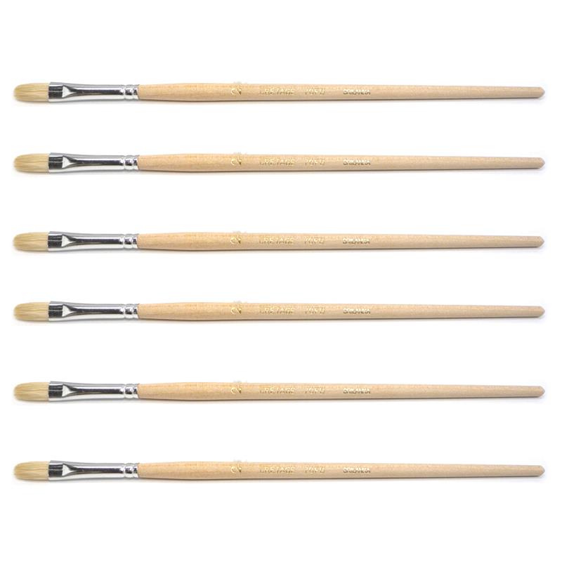 クレテージュ油彩筆シリーズ70 ショートタイプ フィルバード2号 6本セット