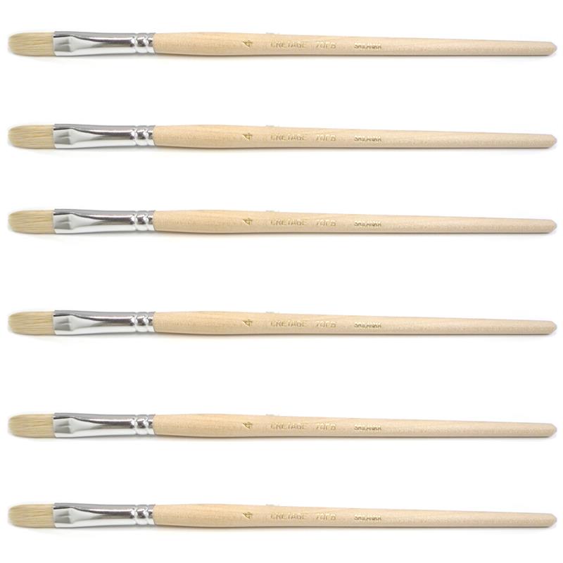 クレテージュ油彩筆シリーズ70 ショートタイプ フィルバード4号 6本セット