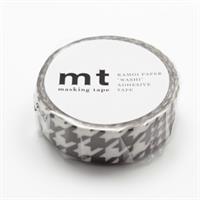 mt マスキングテープ 8P 千鳥格子・茶 15mm幅×10m巻