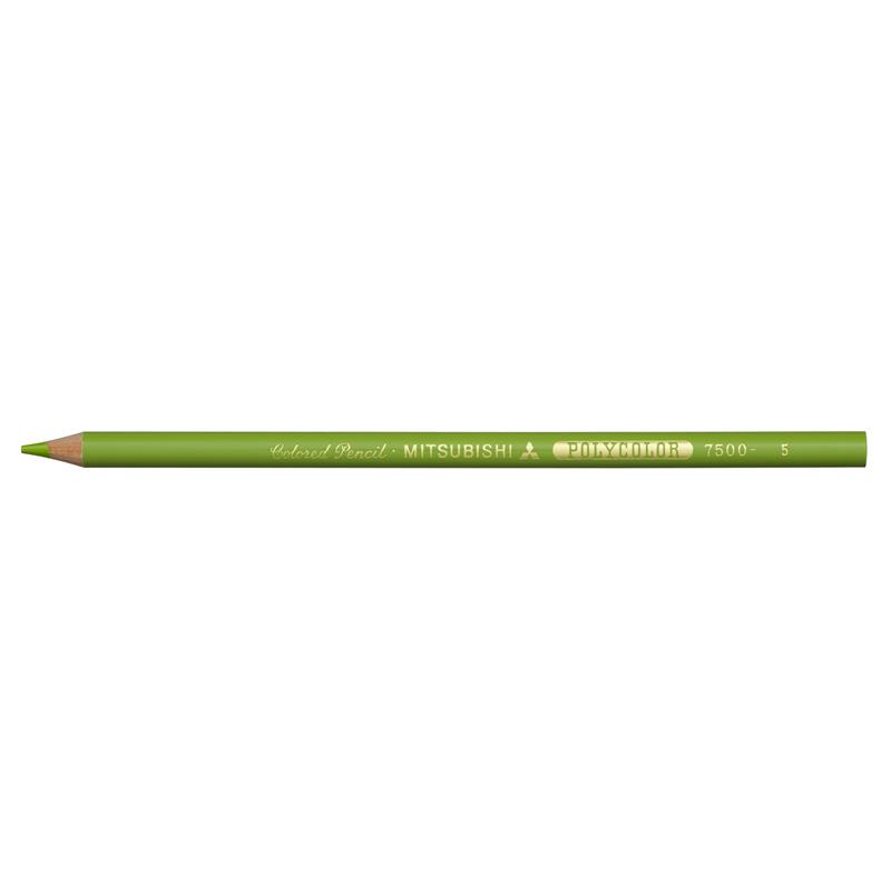 三菱鉛筆 ポリカラー 色鉛筆 7500 きみどり 12本 (1ダース)