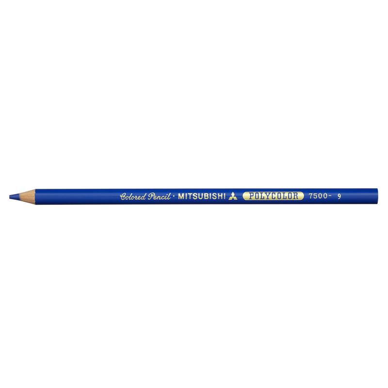 三菱鉛筆 ポリカラー 色鉛筆 7500 ぐんじょういろ 12本 (1ダース)