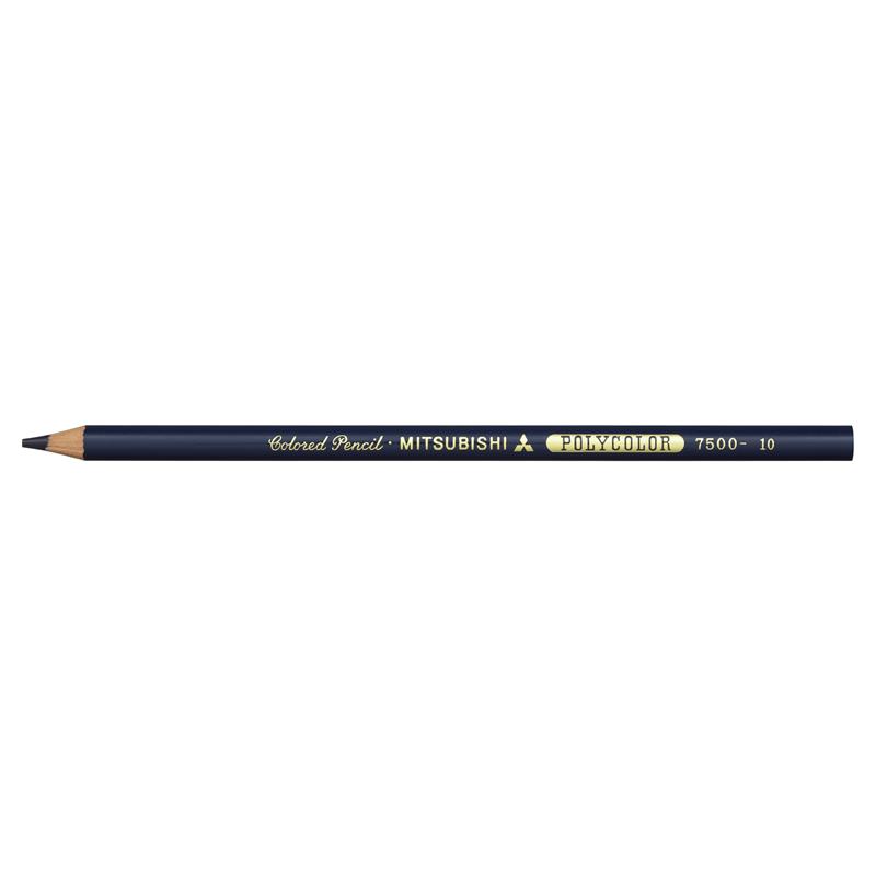 三菱鉛筆 ポリカラー 色鉛筆 7500 あいいろ 12本 (1ダース)