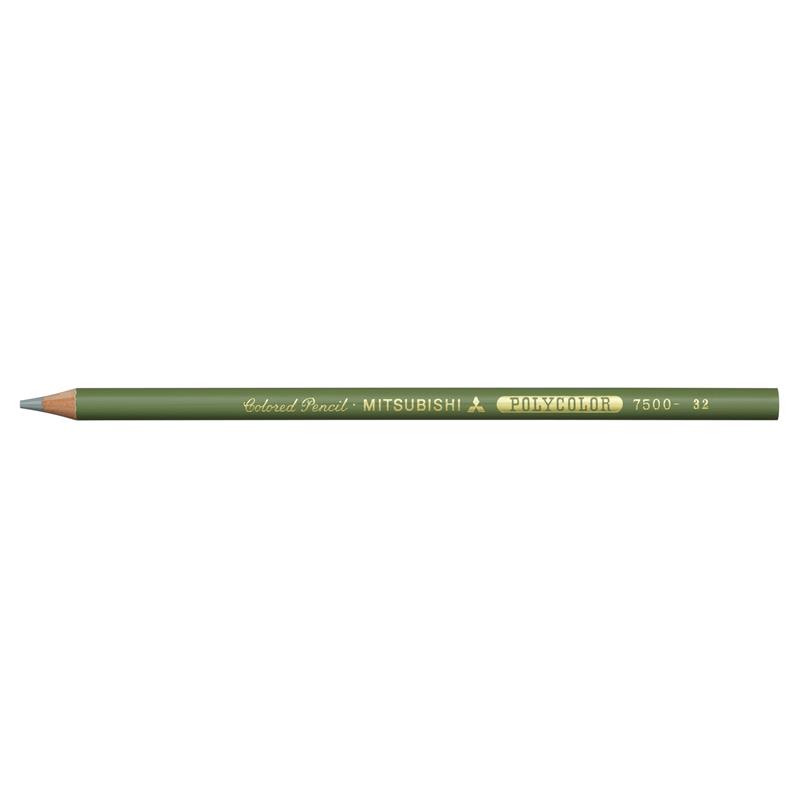 三菱鉛筆 ポリカラー 色鉛筆 7500 せいじいろ 12本 (1ダース)