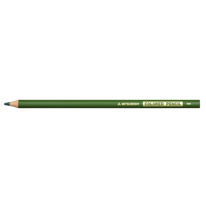 三菱鉛筆 色鉛筆 890 ふかみどり 12本(1ダース)