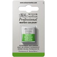 Winsor＆Newton プロフェッショナル ウォーターカラー ハーフパン 503 パーマネント サップグリーン