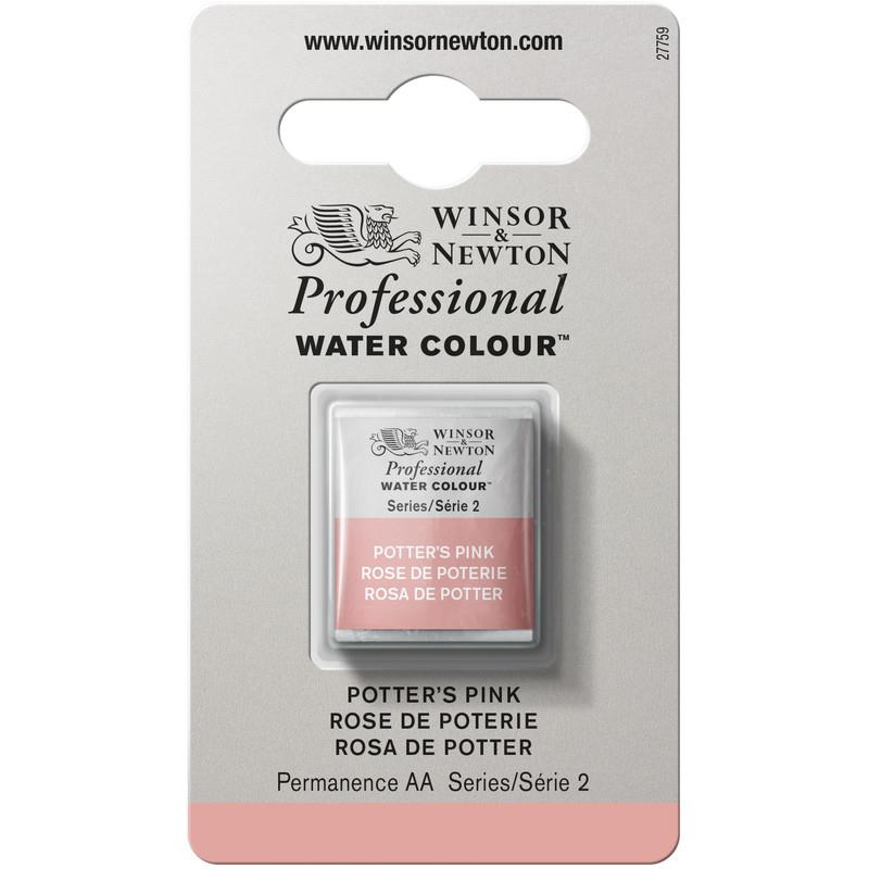 Winsor＆Newton プロフェッショナル ウォーターカラー ハーフパン 537 ポーターズ ピンク