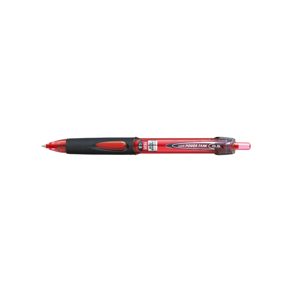 三菱鉛筆 油性ボールペン 加圧ボールペン パワータンク インク色 赤 ボール径0.5mm