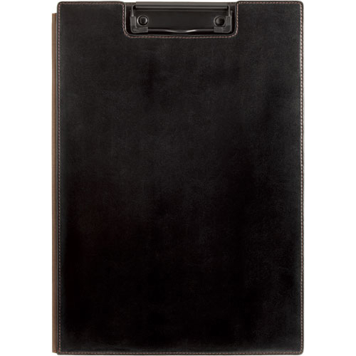 キングジム レザフェス クリップボード A4 カバー付き 黒 1932LF