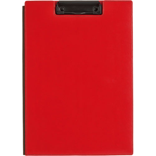 キングジム レザフェス クリップボード A4 カバー付き 赤 1932LF