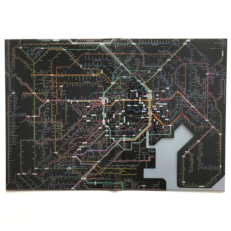 東京カートグラフィック 鉄道路線図クリアファイル 首都圏 日本語 ブラック