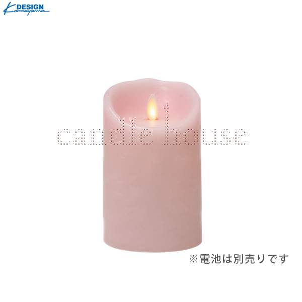 カメヤマキャンドル LEDキャンドル LUMINARA （ルミナラ）  ピラー3.5×5 ピンク 【ボックスなし】