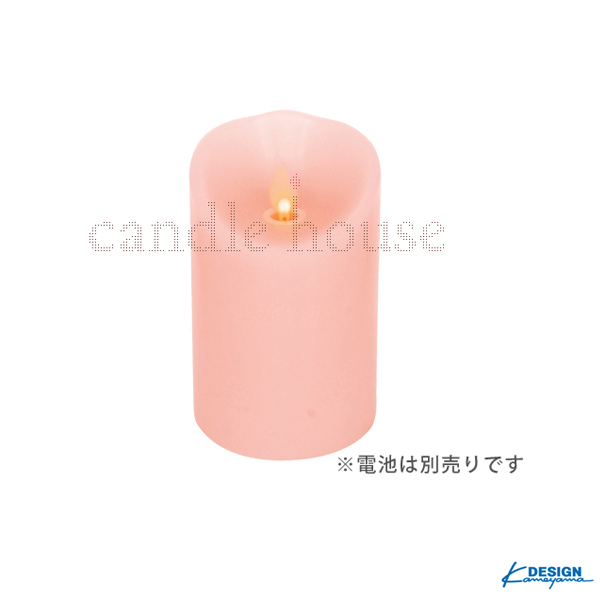 カメヤマキャンドル LEDキャンドル LUMINARA ルミナラ ピラー 3×4 ピンク 【ギフトボックスなし】