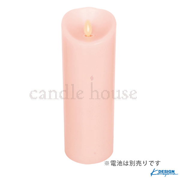 カメヤマキャンドル LEDキャンドル LUMINARA （ルミナラ） ピラー3×8 ピンク 【ギフトボックスなし】