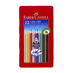 Faber-Castell ファーバーカステル Red-range カラーグリップ 色鉛筆 12色セット 缶入