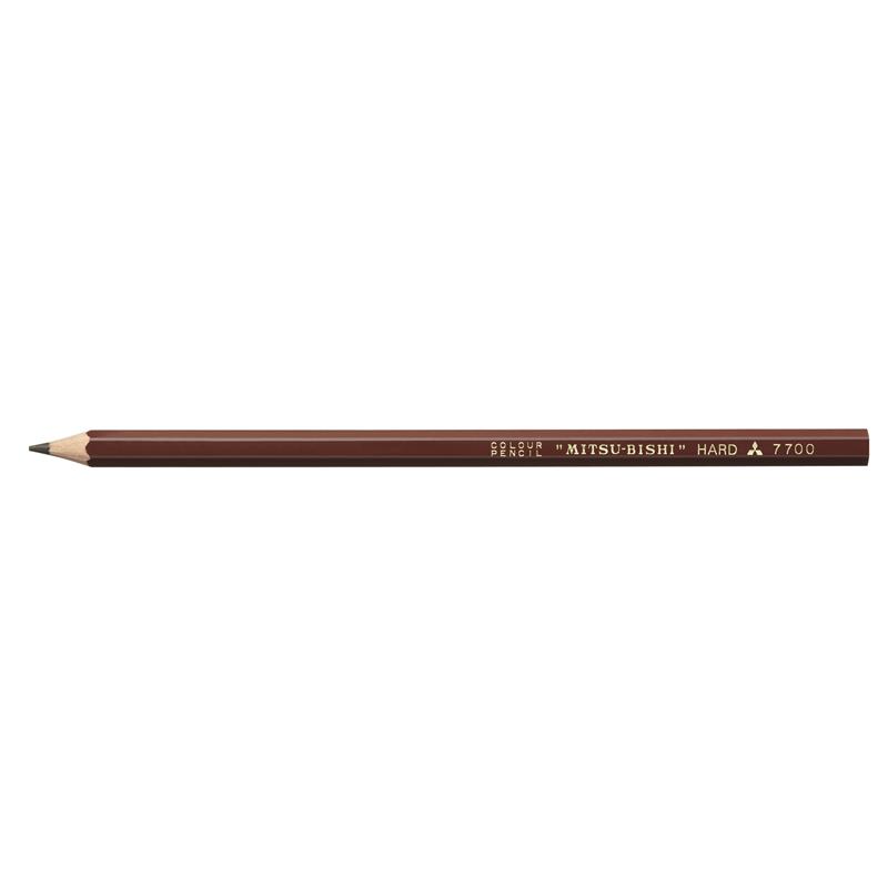 三菱 硬質色鉛筆 （7700） 単色1ダース ちゃいろ