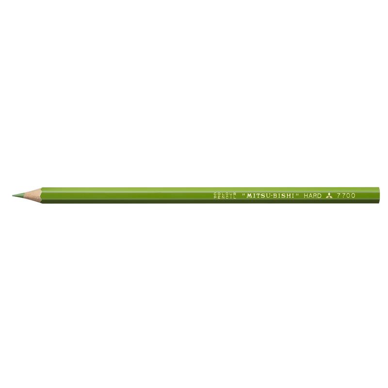 三菱鉛筆 硬質色鉛筆 -7700 単色1ダース きみどり