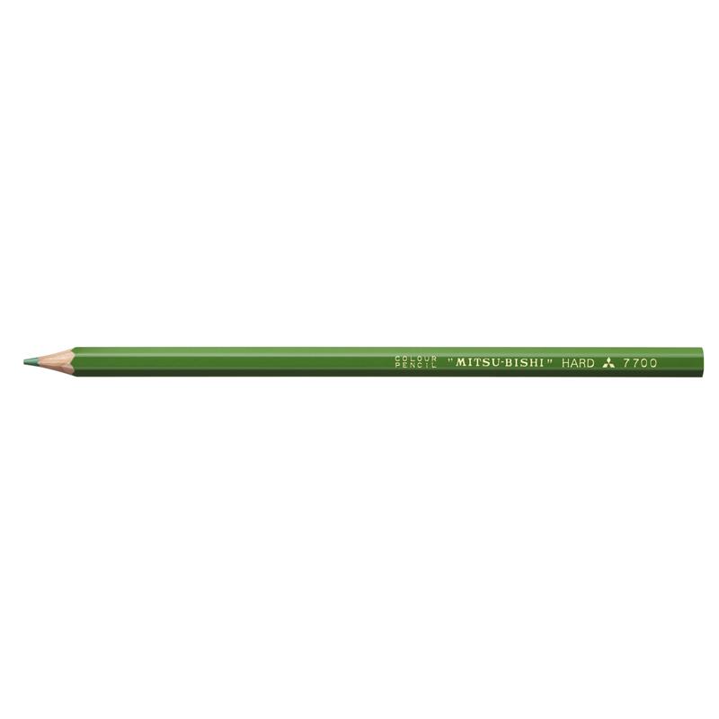 三菱 硬質色鉛筆 （7700） 単色1ダース みどり