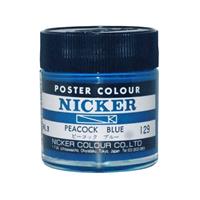 NICKER ニッカー ポスターカラー 40ml ボトル No.129 ピーコックブルー