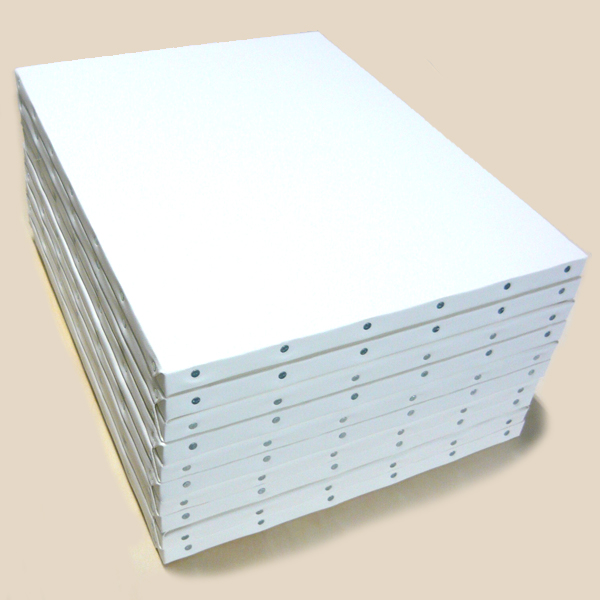 ホワイト 張りキャンバス KF F8 (455×380mm) 桐木枠 10枚パック 【期間限定！張りキャンバスセール対象商品】