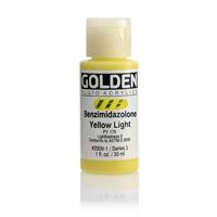 ゴールデン GOLDEN フルイド 低粘度アクリル樹脂絵具 GFL 30ml 2009 ベンズイミダゾロン イエロー ライト