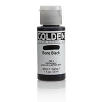ゴールデン GOLDEN フルイド 低粘度アクリル樹脂絵具 GFL 30ml 2010 ボーン ブラック