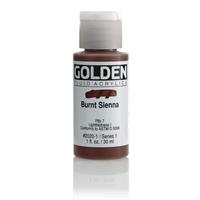 ゴールデン GOLDEN フルイド 低粘度アクリル樹脂絵具 GFL 30ml 2020 バーント シェンナ