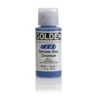 ゴールデン GOLDEN フルイド 低粘度アクリル樹脂絵具 GFL 30ml 2050 セルリアン ブルー クロミウム