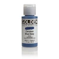 ゴールデン GOLDEN フルイド 低粘度アクリル樹脂絵具 GFL 30ml 2051 セルリアン ブルー ディープ