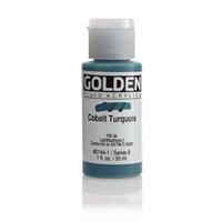 ゴールデン GOLDEN フルイド 低粘度アクリル樹脂絵具 GFL 30ml 2144 コバルト ターコイズ