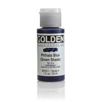 ゴールデン GOLDEN フルイド 低粘度アクリル樹脂絵具 GFL 30ml 2255 フタロ ブルー／グリーンシェード
