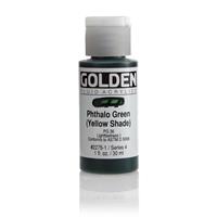 ゴールデン GOLDEN フルイド 低粘度アクリル樹脂絵具 GFL 30ml 2275 フタロ グリーン／イエローシェード