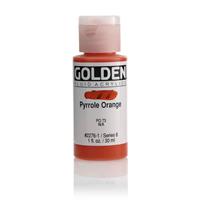 ゴールデン GOLDEN フルイド 低粘度アクリル樹脂絵具 GFL 30ml 2276 ピロール オレンジ