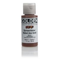 ゴールデン GOLDEN フルイド 低粘度アクリル樹脂絵具 GFL 30ml 2301 キナクリドン／ニッケル アゾ ゴールド
