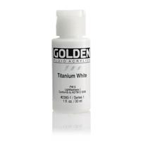 ゴールデン GOLDEN フルイド 低粘度アクリル樹脂絵具 GFL 30ml 2380 チタニウム ホワイト
