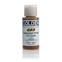 ゴールデン GOLDEN フルイド 低粘度アクリル樹脂絵具 GFL 30ml 2386 トランス イエロー アイアン オキサイド