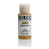 ゴールデン GOLDEN フルイド 低粘度アクリル樹脂絵具 GFL 30ml 2407 イエロー オーカー