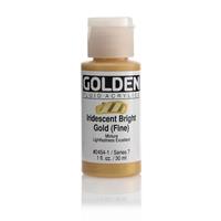 ゴールデン GOLDEN フルイド 低粘度アクリル樹脂絵具 GFL 30ml 2454 イリデッセント ブライト ゴールド（ファイン）