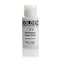 ゴールデン GOLDEN フルイド 低粘度アクリル樹脂絵具 GFL 30ml 2466 インタフェレンス グリーン（ファイン）