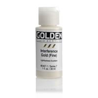 ゴールデン GOLDEN フルイド 低粘度アクリル樹脂絵具 GFL 30ml 2467 インタフェレンス ゴールド（ファイン）
