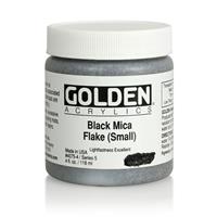 ゴールデン GOLDEN 高粘度アクリル樹脂絵具 GHB 118ml 4075 ブラック マイカ フレーク スモール