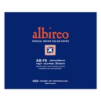 albireo アルビレオ 水彩紙 100％ パルプ 218g/m2 中目 ブロック F8 (455×380mm) 24枚とじ AB-F8