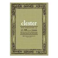 clester クレスター 水彩紙 コットン・パルプ 210g/m2 中目 A4 天糊パッド 15枚とじ CPT-A4